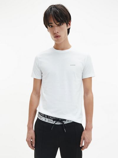 Calvin Klein Ruhák HU929181 | Calvin Klein Slim Organic Cotton Férfi Póló Fekete / Szürke / Világos